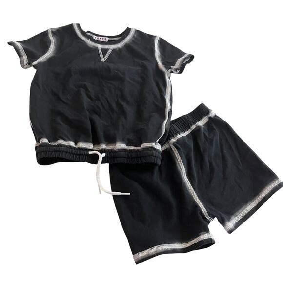 Five Star Other - Five Star Boys Black White Ombre Trim Tshirt Shorts Set Outfit size 3